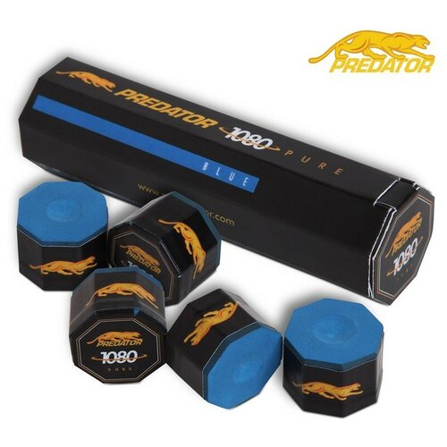 Мел для бильярда 5 штук Predator 1080 Pure Blue синий