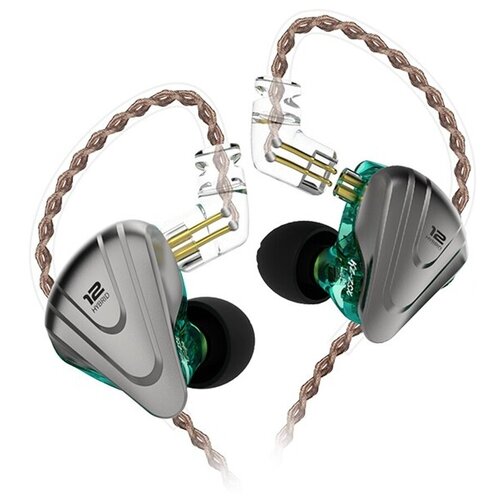 Гибридные наушники KZ ZSX зеленые без микрофона 6990₽