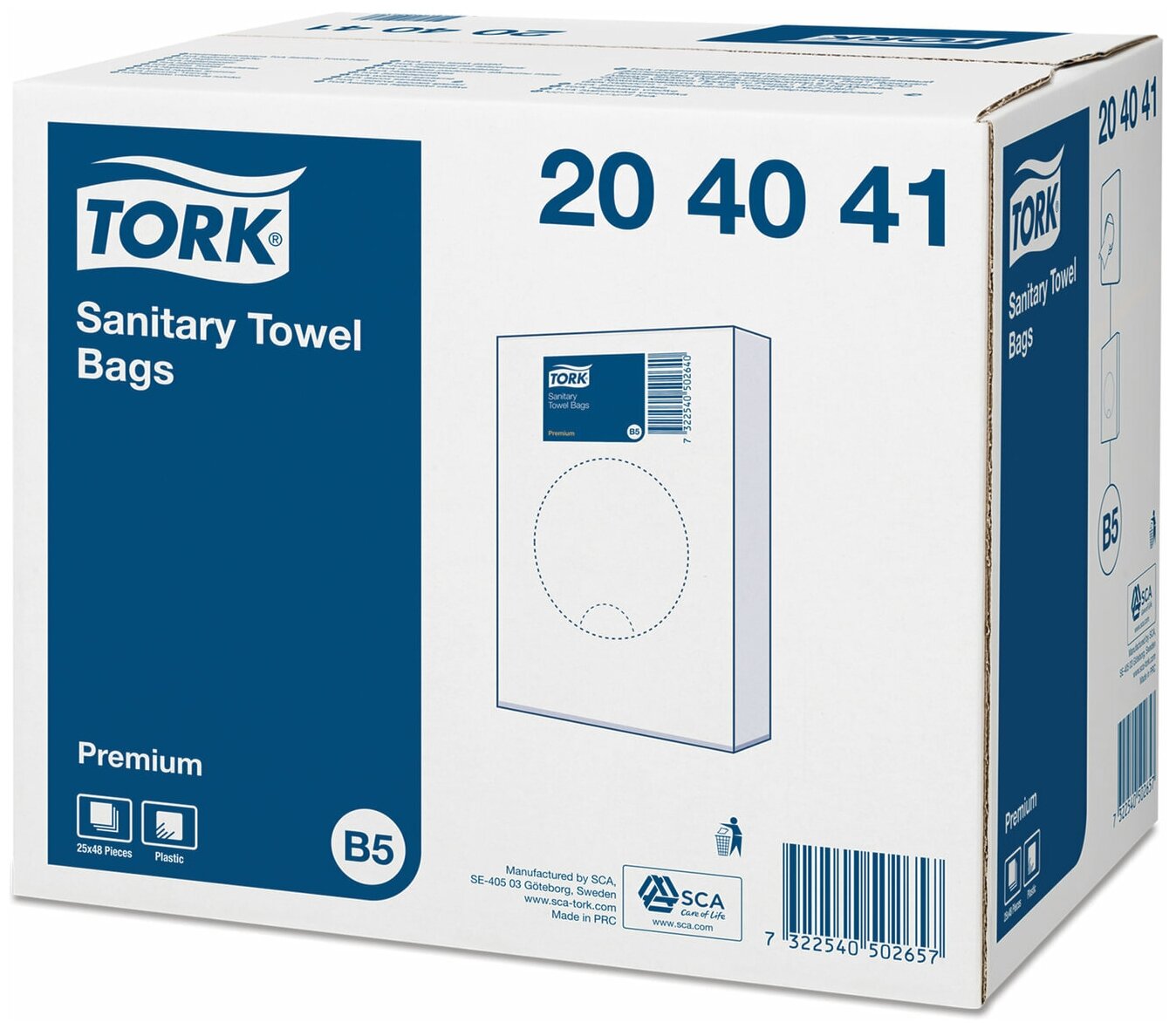 Пакеты гигиенические TORK (Система B5) Premium, комплект 25 шт., полиэтиленовые, объем 1,4 л, 204041. 602986 - фотография № 2