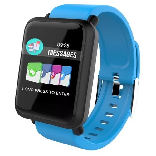 Фитнес-браслет XPX Sport 3 Смарт-часы для спорта С измерением давления и кислорода в крови С пульсометром С шагомером Чёрный голубой 229000₽