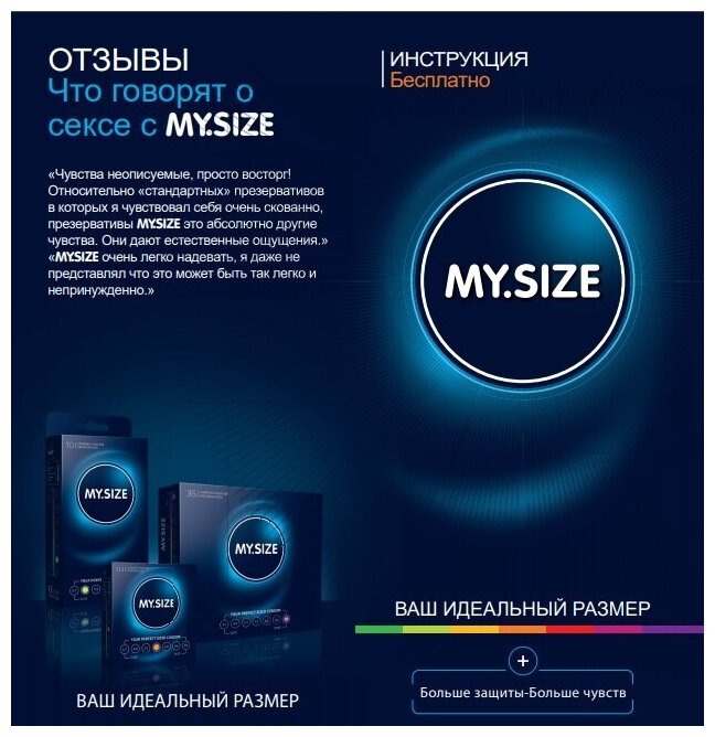 Презервативы "MY.SIZE" №3 размер 57 (ширина 57mm)