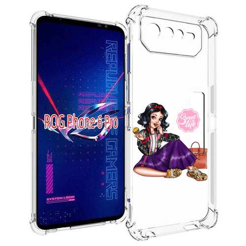 Чехол MyPads Сладкая-жизнь женский для Asus ROG Phone 6 Pro задняя-панель-накладка-бампер