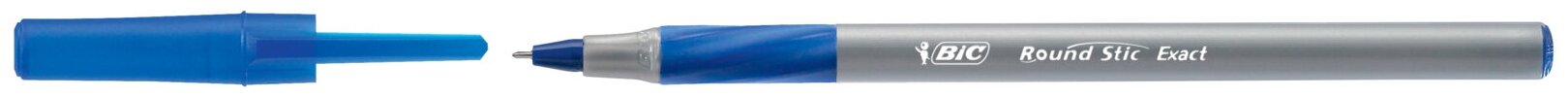 Шариковая ручка BIC Round Stic Exact, синий, 4 шт. (932857) - фото №9