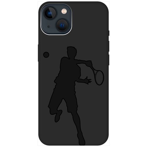 Силиконовый чехол на Apple iPhone 14 / Эпл Айфон 14 с рисунком Tennis Soft Touch черный силиконовый чехол на apple iphone 14 эпл айфон 14 с рисунком no soft touch черный