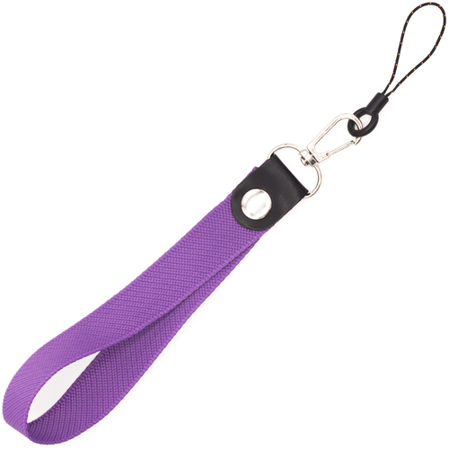 Тканевый шнурок петля фиолетовый / Тканевая петля для ключей / Тканевый брелок для ключей