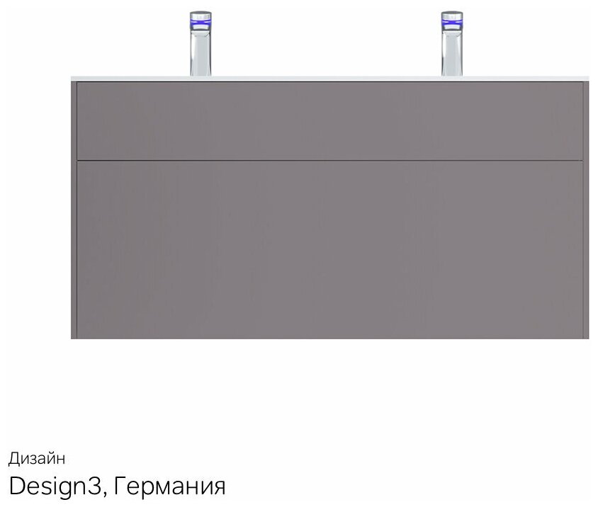 Тумба под раковину AM.PM INSPIRE V2.0 M50AFHX1203EGM подвесная, 120 см, 3 ящика, push-to-open - фотография № 13