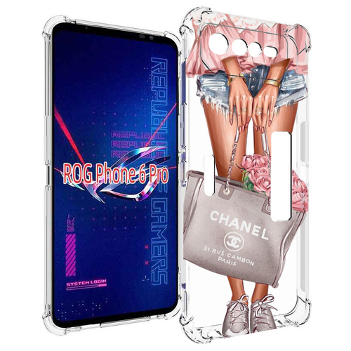 Чехол MyPads Сумка-с-цветами женский для Asus ROG Phone 6 Pro задняя-панель-накладка-бампер
