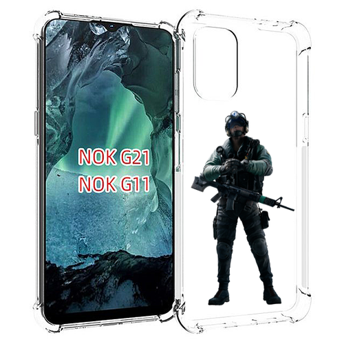 Чехол MyPads Tom-Clancy's-Rainbow-Six-2 для Nokia G11 / G21 задняя-панель-накладка-бампер чехол задняя панель накладка бампер mypads tom clancy s rainbow six 1 для nokia 7 2 nokia 6 2 противоударный