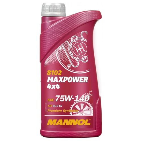 фото Масло трансмиссионное mannol maxpower 4x4 75w-140, 75w-140, 1 л