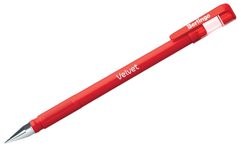 Ручка гелевая Berlingo "Velvet" красная, 0,5 мм, упаковка 12 шт.