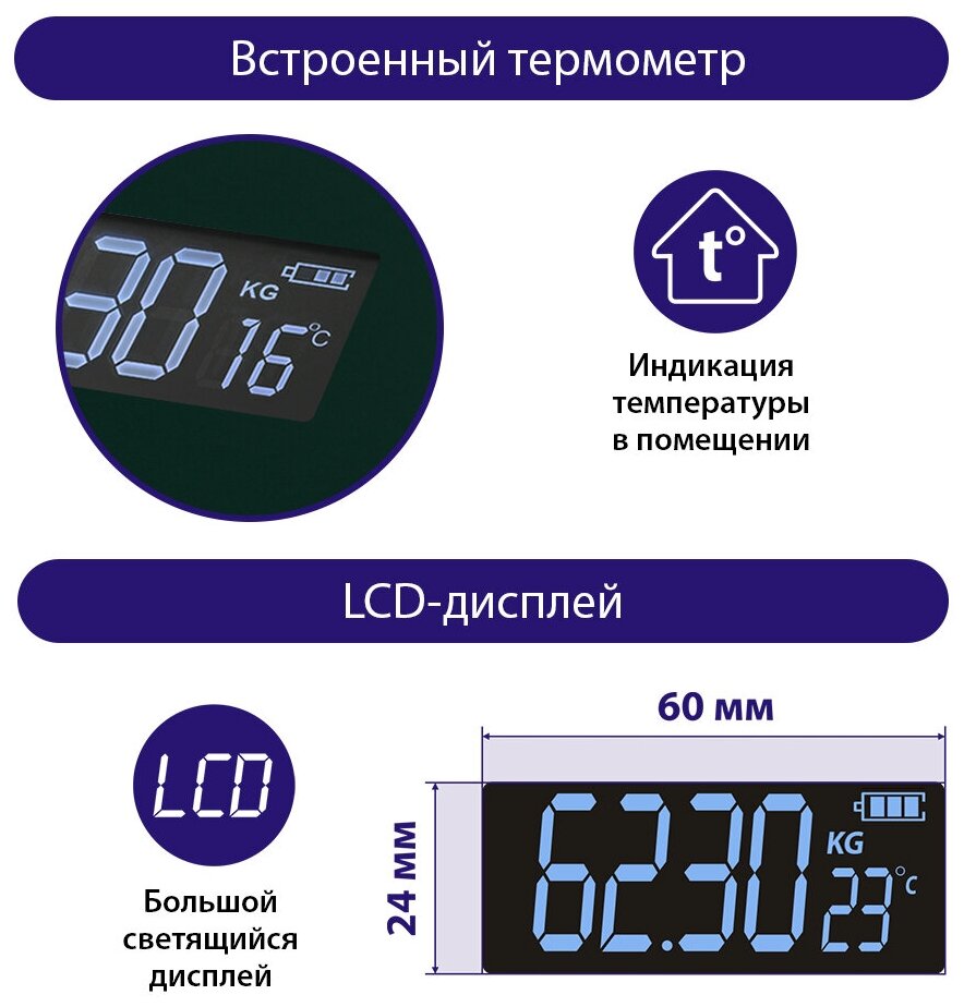 Весы напольные LUMME LU-1334 темный хризолит LCD диагностические, умные с Bluetooth - фотография № 5