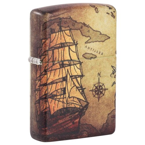 Зажигалка Pirate Ship с покр. White Matte, белая Zippo 49355 GS