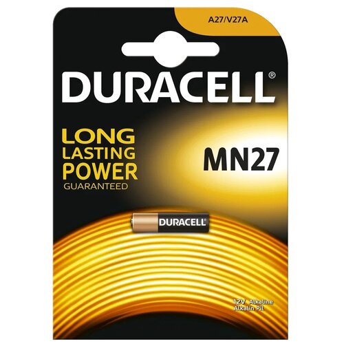 duracell батарейка dl2016 для брелоков сигнализаций литиевая duracell к т 2 шт Батарейка Duracell MN27, в упаковке: 1 шт.