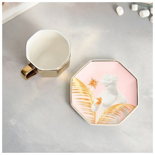 Чайная пара Венера кружка 200 мл блюдце 13 см 789₽