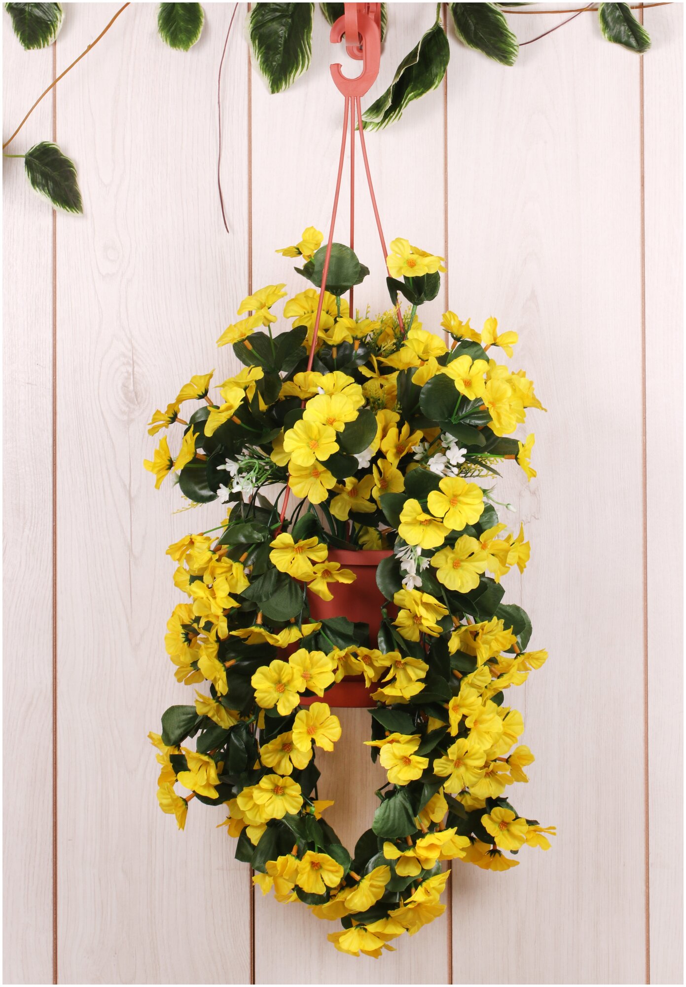 Искусственные цветы / Свисающие фиалки в подвесном кашпо / Букет цветов / Искусственные растения / Декор для дома / Весенние цветы