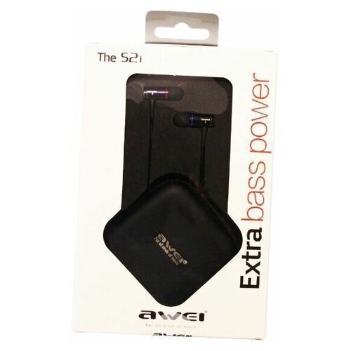 Вакуумные стерео наушники AWEI S2i Черный 88900₽