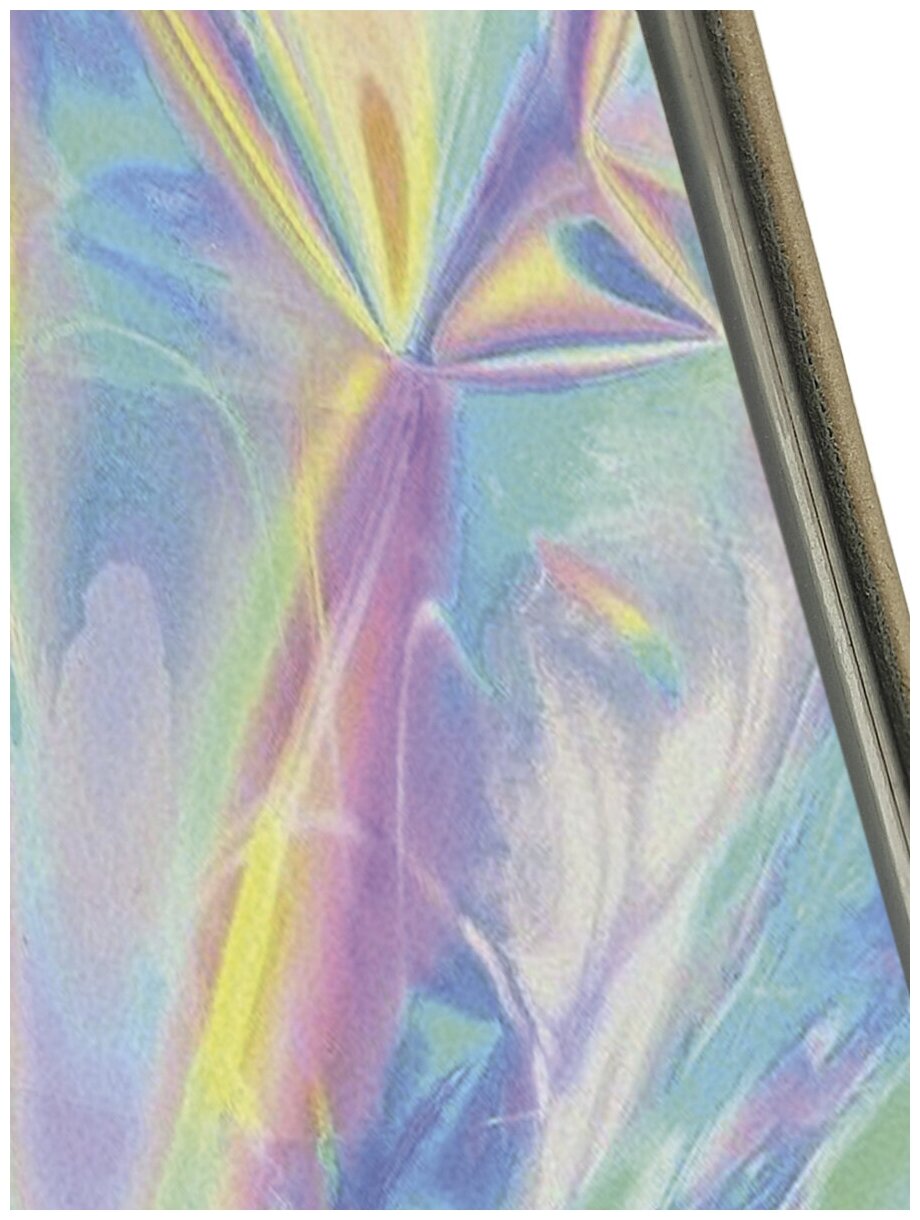 Чехол-книжка на Apple iPhone Xs / X / Эпл Айфон Икс / Икс Эс с рисунком "Голографический эффект" золотой