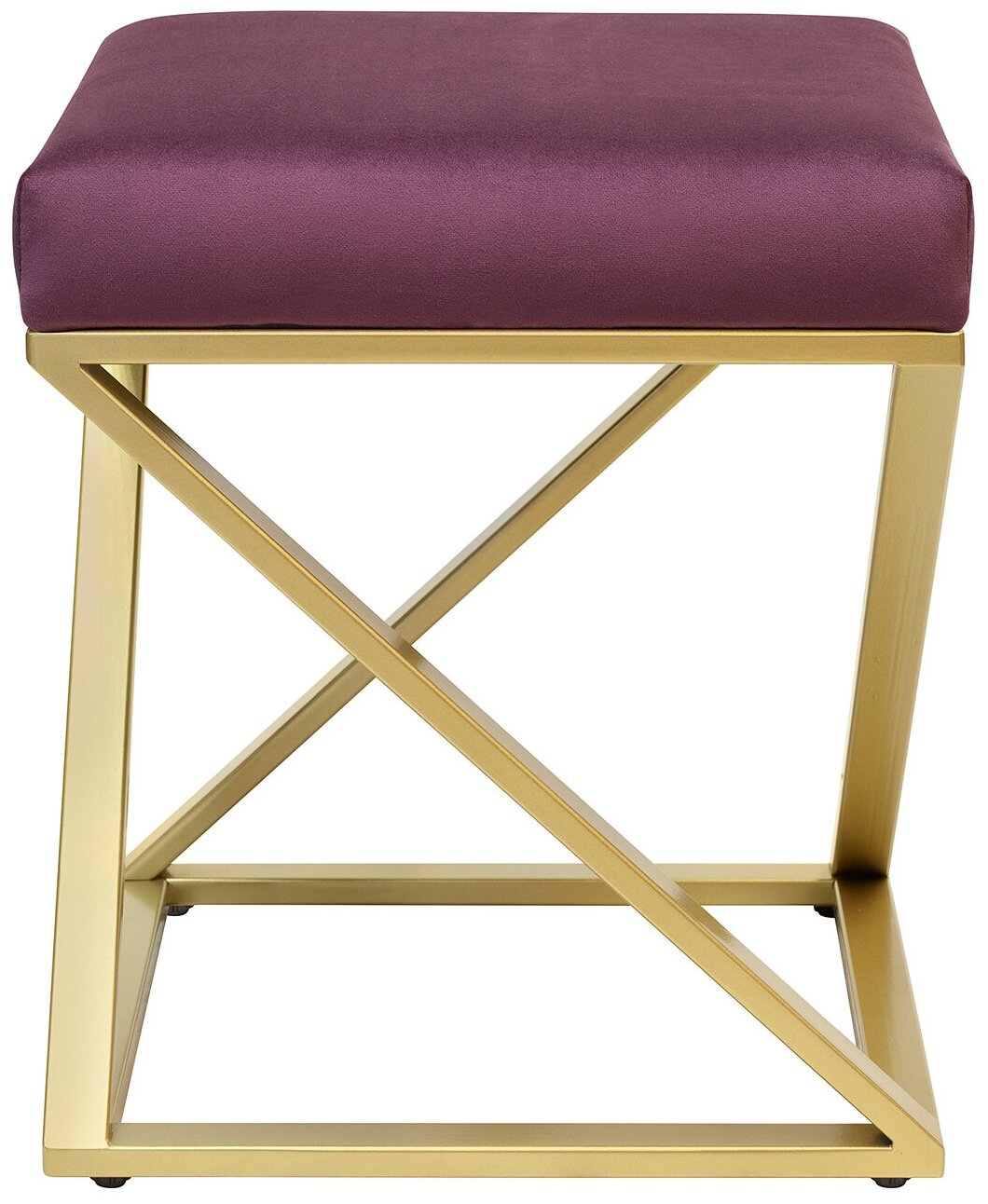 Пуф GreenWeen Chelsea Marsala, велюр, черный, 40 см x 40 см х 45 см — фото 1