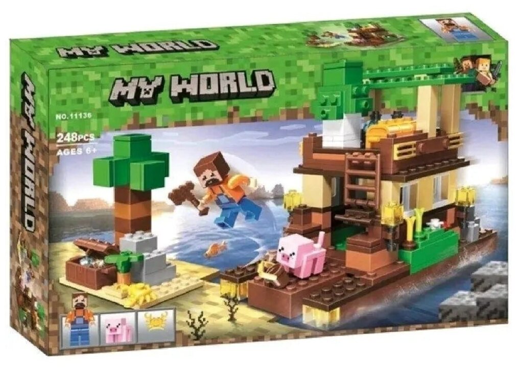 Конструктор Майнкрафт "Остров сокровищ" 248 деталей