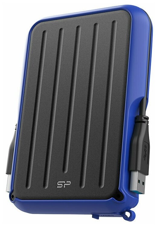 Внешний жесткий диск 2.5'' Silicon Power Armor A66 4TB USB 3.2 black/blue - фото №1