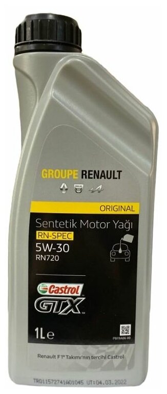 Синтетическое моторное масло Renault GTX RN-SPEC RN720 5W-30, 1 л