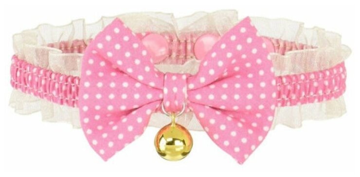 Безопасный ошейник-чокер Japan Premium Pet для стильного модника, размер 2S, розовый