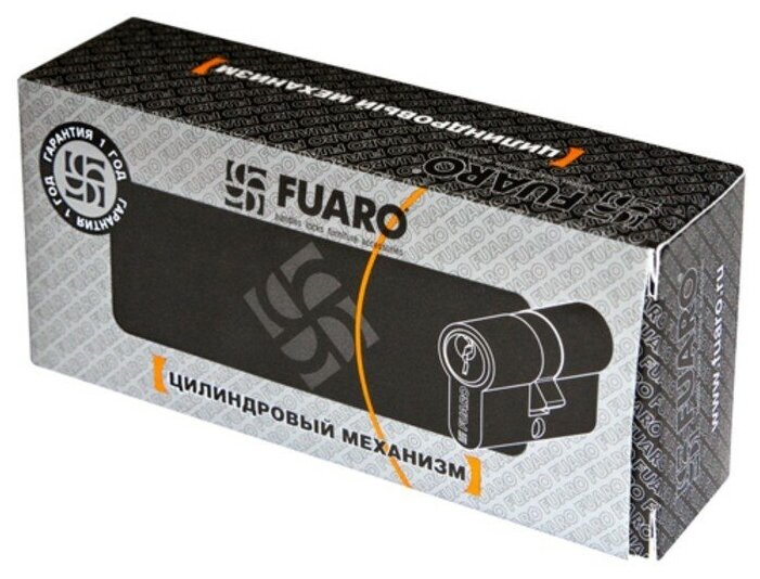 Механизм цилиндровый FUARO 100ZA 60мм (25х10х25) PВ, 5ключей - фотография № 3