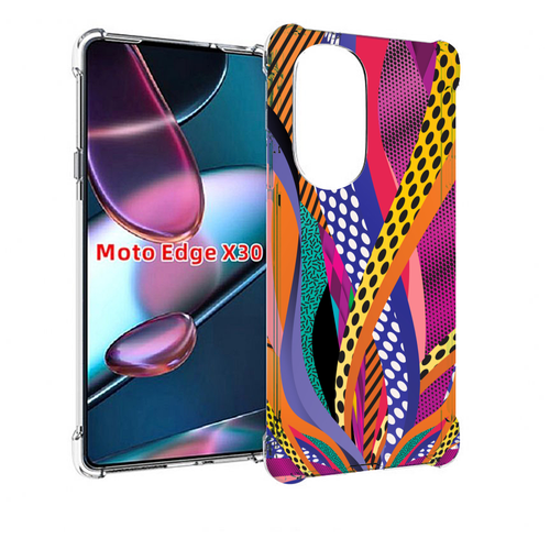 Чехол MyPads разноцветные щупальца для Motorola Moto Edge X30 задняя-панель-накладка-бампер чехол mypads разноцветные коты для motorola moto edge x30 задняя панель накладка бампер