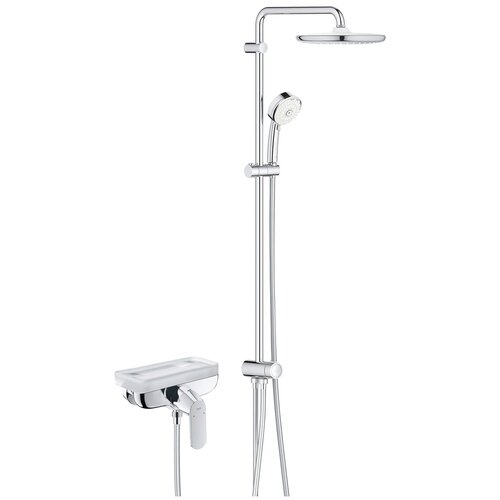 Душевая стойка с полочкой Grohe Eurosmart Cosmopolitan Professional 250, хром душевой шланг grohe relexaflex 1500 мм 45973000