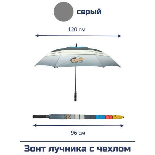 Зонт-трость Centershot, серый