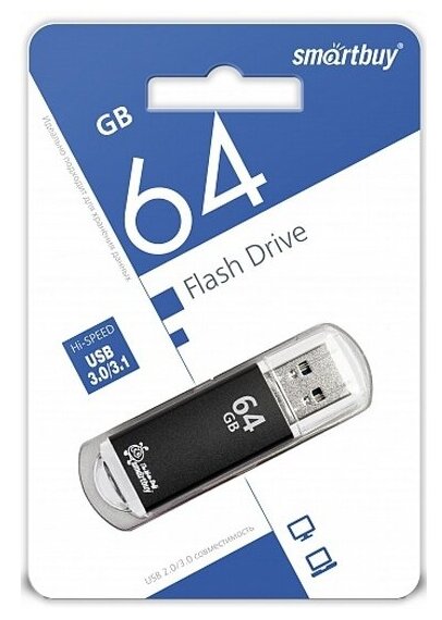 USB флешка Smartbuy 64Gb V-Cut black USB 3.0