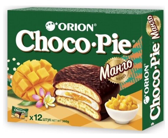 Пирожное Orion Choco Pie ORION "Choco Pie Mango" 360 г