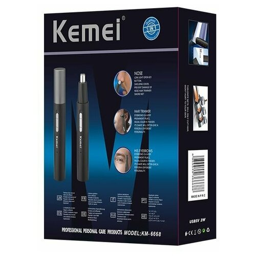 Триммер Kemei KM-6668 3В1 триммер kemei km 6619