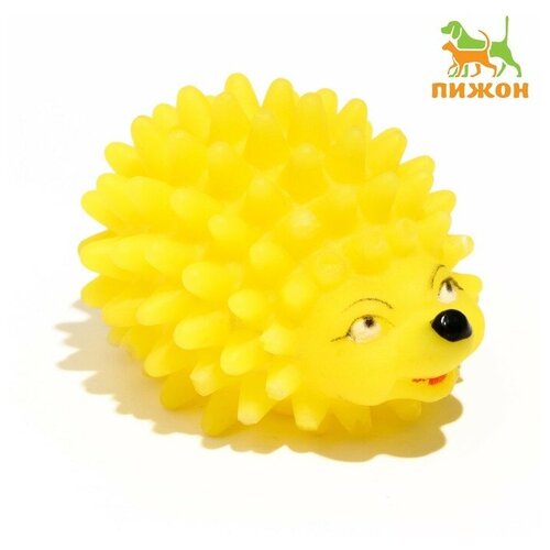Игрушка пищащая Ёжик мини для собак, 5 см, жёлтая