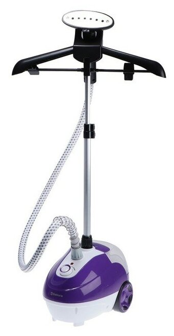 фото Отпариватель Sakura SA-3900P, напольный, 1700 Вт, 1500 мл, 30 г/мин, шнур 1.65 м, фиол-белый