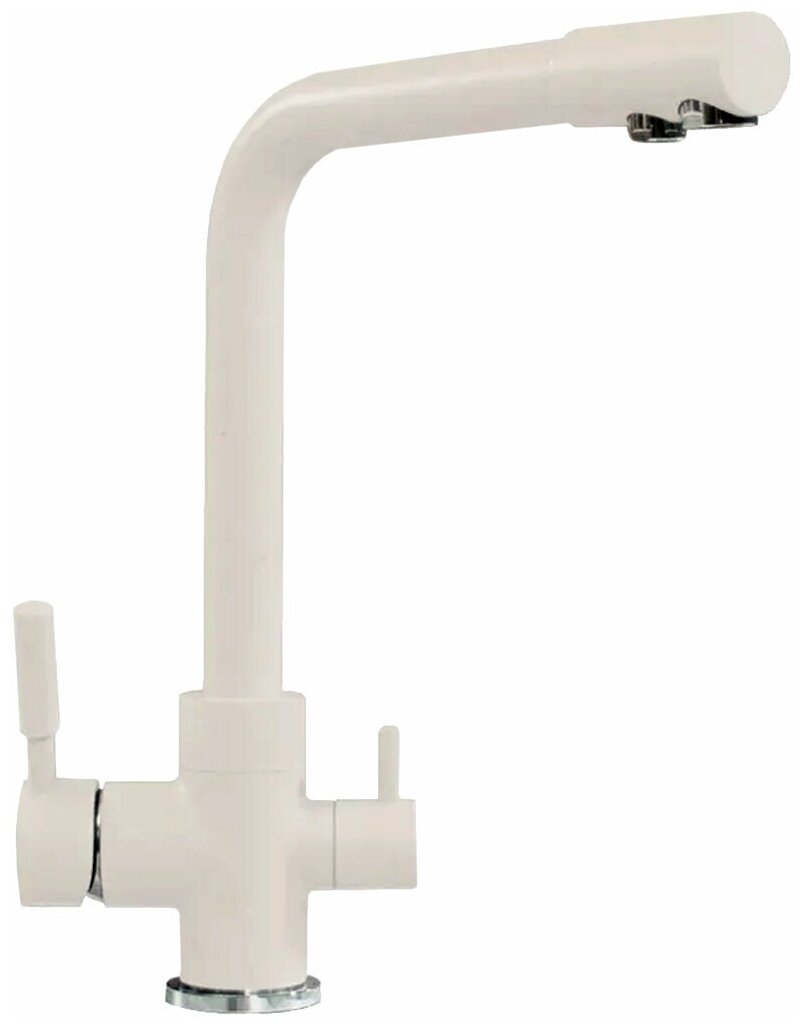 Смеситель Polygran кухонный Высокий Дуо (Белый хлопок №36)