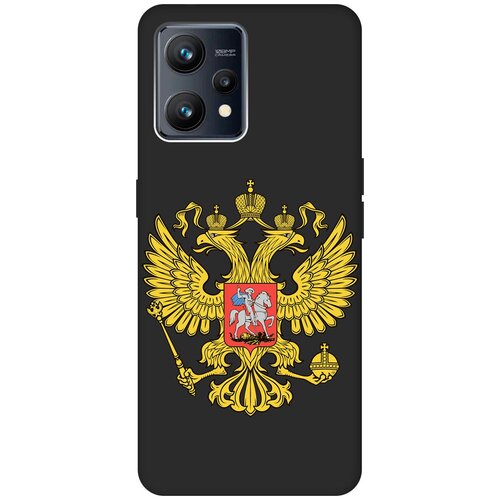 Матовый Soft Touch силиконовый чехол на Realme 9 / Рилми 9 с 3D принтом Patriot черный матовый soft touch силиконовый чехол на realme 9 pro рилми 9 про с 3d принтом patriot черный