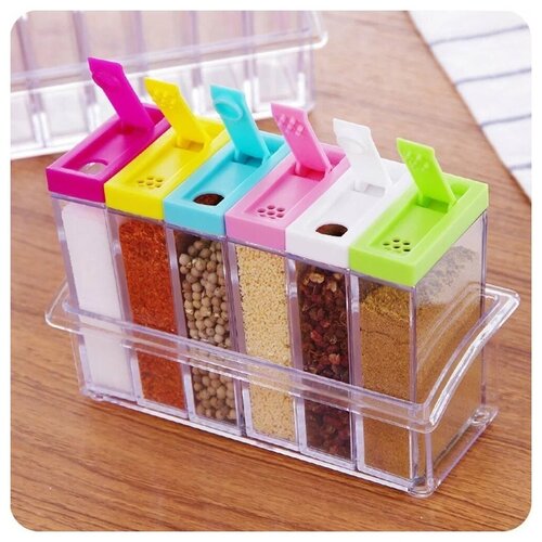 Набор для специй / Контейнеры для специй / Ёмкость для хранения специй на подставке. M &A. corp