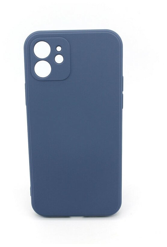 Чехол soft-touch для Apple Iphone 12, с защитой камеры и подкладкой из микрофибры, темная лаванда