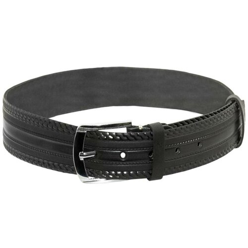 фото Ремень мужской брючный h-3,5 черный с плетением нет бренда