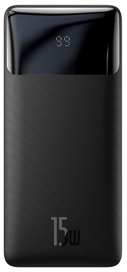 Внешний аккумулятор повербанк Baseus Bipow Digital Display Power bank 10000mAh 15W Black