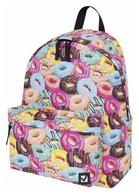 Городской рюкзак BRAUBERG Donuts, разноцветный