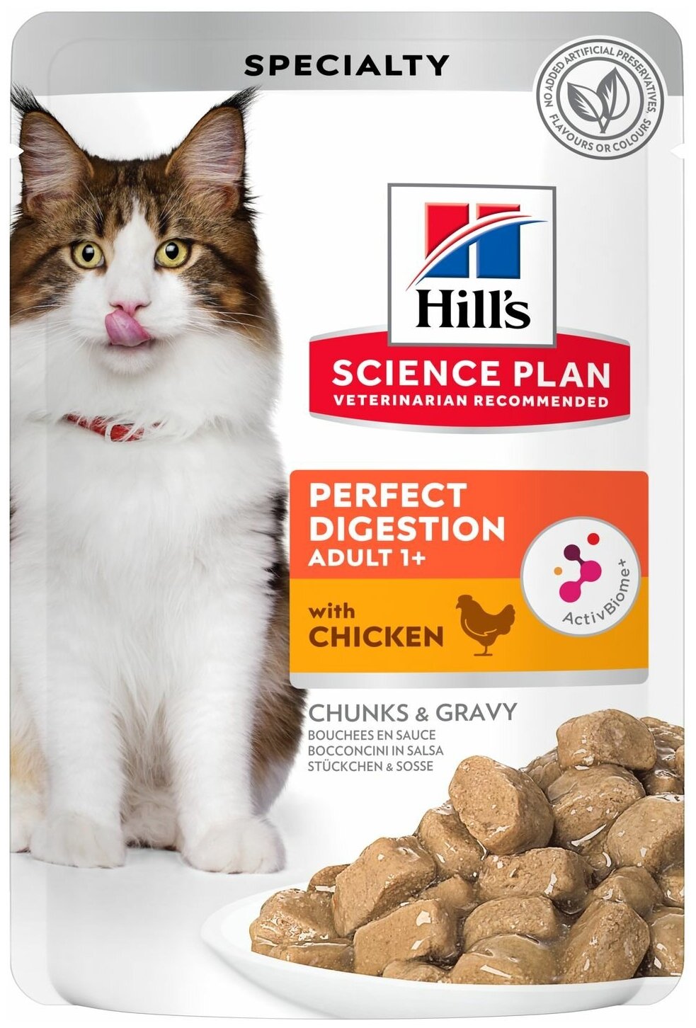 HILL`S 85гр Корм для кошек идеальное пищеварение (пауч) - фотография № 1