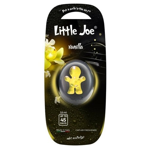 Ароматизатор мембранный для автомобиля в дефлектор улыбающийся человечек Little Joe Membrane Vanilla, Ваниль