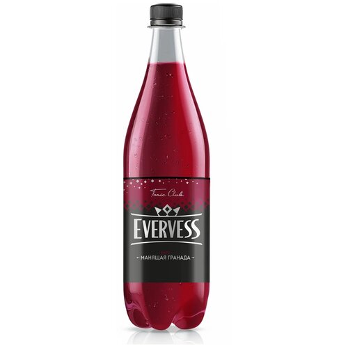Газированный напиток Evervess Манящая гранада, 1 л, пластиковая бутылка, 12 шт.
