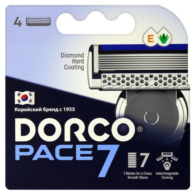 Dorco PACE 7 Сменные лезвия для бритвенного станка 4 шт