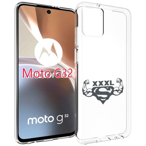 Чехол MyPads бодибилдинг супермен для Motorola Moto G32 задняя-панель-накладка-бампер