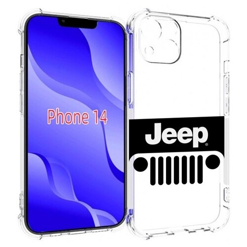 Чехол MyPads jeep-джип-3 мужской для iPhone 14 (6.1) задняя-панель-накладка-бампер