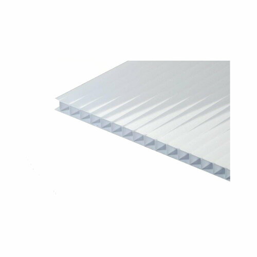 Сотовый поликарбонат 10 мм белый молочный 21х6 м 7500₽