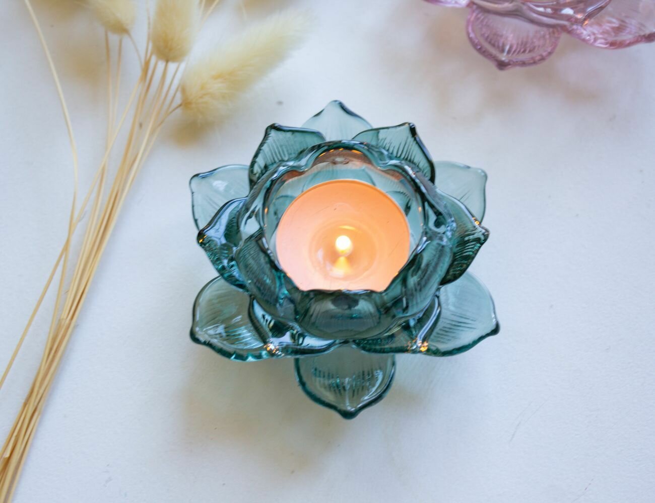 Подсвечник для чайной свечи, стекло, 10 см, EDG — фото 1